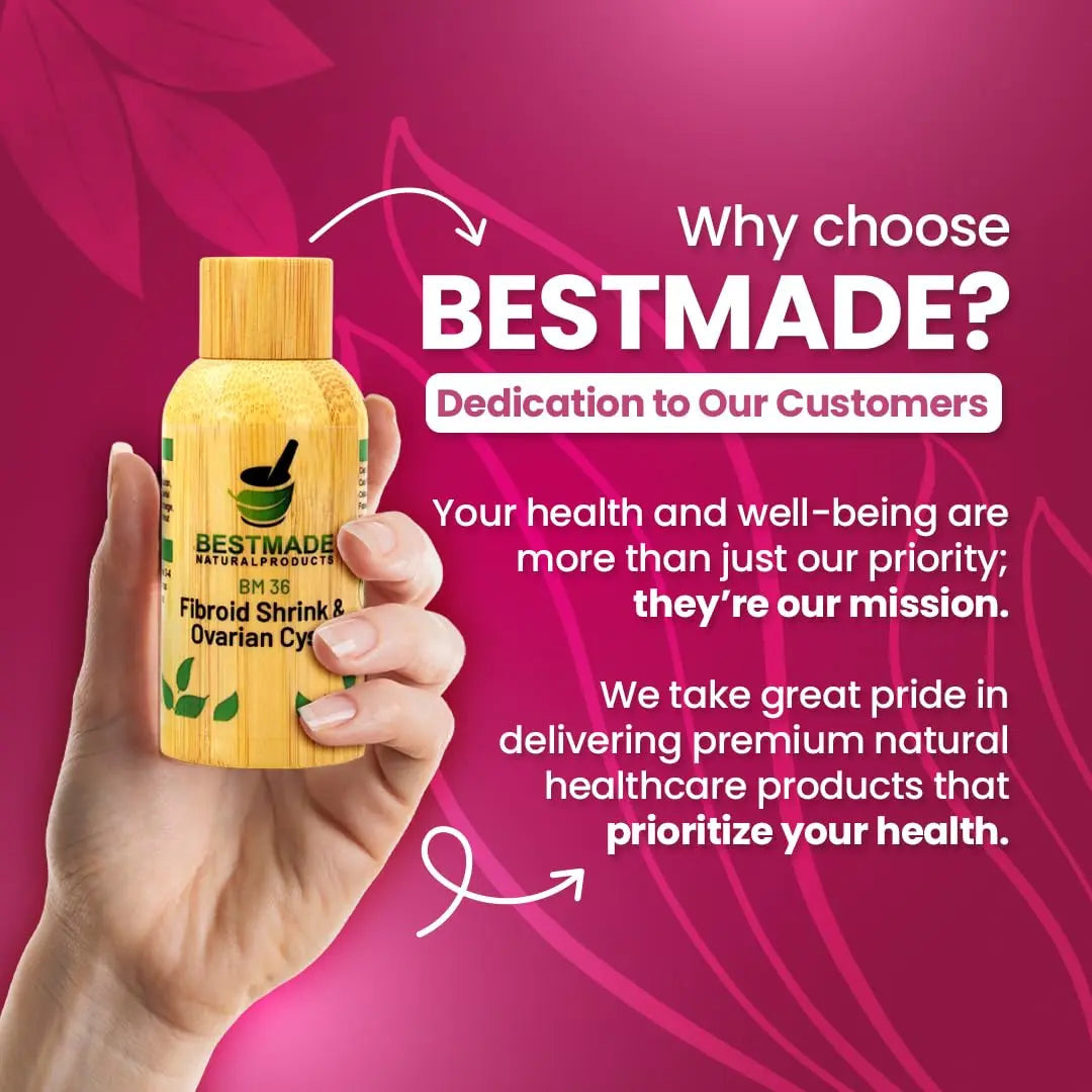 Fibroid Shrink & Ovarian Cysts BM36 - Helps Shrink Fibroids and Ovarian Cysts, Balance Estrogen Levels and Prevent Regrowth, Support for Menstrual Pain and Painful Intercourse, 30 mL Drops | Bestmade Bestmade Naturalproducts.com uk supplements