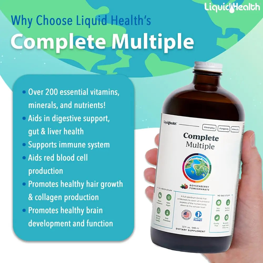 LIQUIDHEALTH Complete Multiple & Mega Energy B-Complex Daily Liquid Vitamins Bundle for Adults - Immune System Support, Increase Energy, Gut & Heart Health LIQUIDHEALTH uk supplements