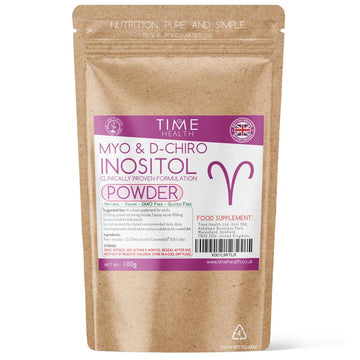 Myo & D Chiro Inositol Powder - Clinically Proven - PCOS Support - 6X More D Chiro Time Health uk supplements