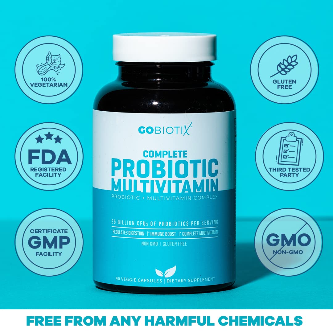 GOBIOTIX Probiotic Multivitamin Supplement - Daily Multivitamins with Probiotics GOBIOTIX uk supplements
