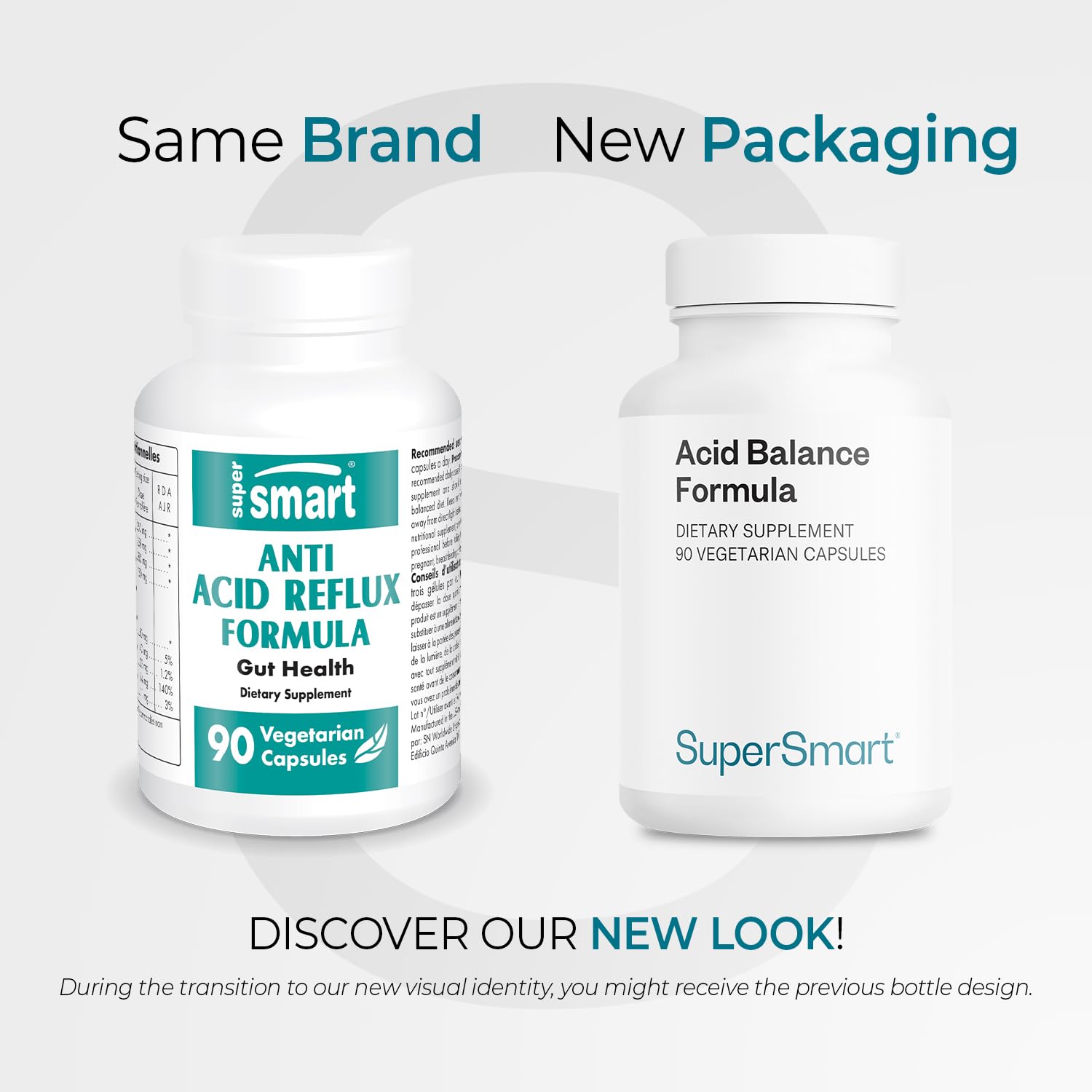 Supersmart Acid Balance Formula (Advanced Complex) - with Zinc L-Carnosine, Slippery Elm Extract, Licorice Root | Non-GMO & Gluten Free - 90 Vegetarian Capsules Supersmart uk supplements