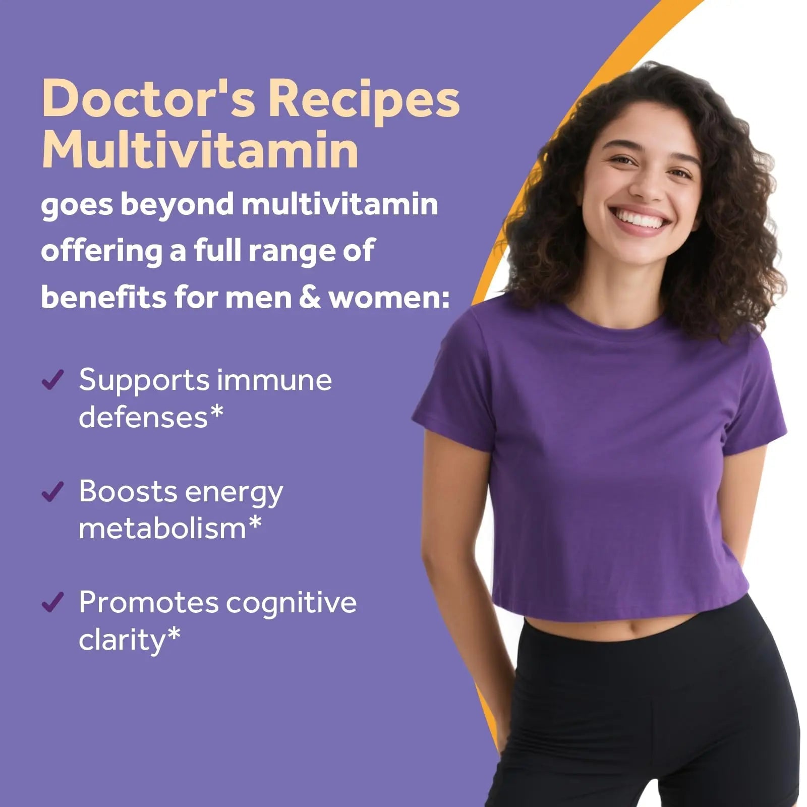 Doctor's Recipes Multivitamin for Women & Men, Immune, Energy & Brain Health Support, Vitamin A, C, D3, E, B6, B12, Folic Acid Doctor's Recipes uk supplements
