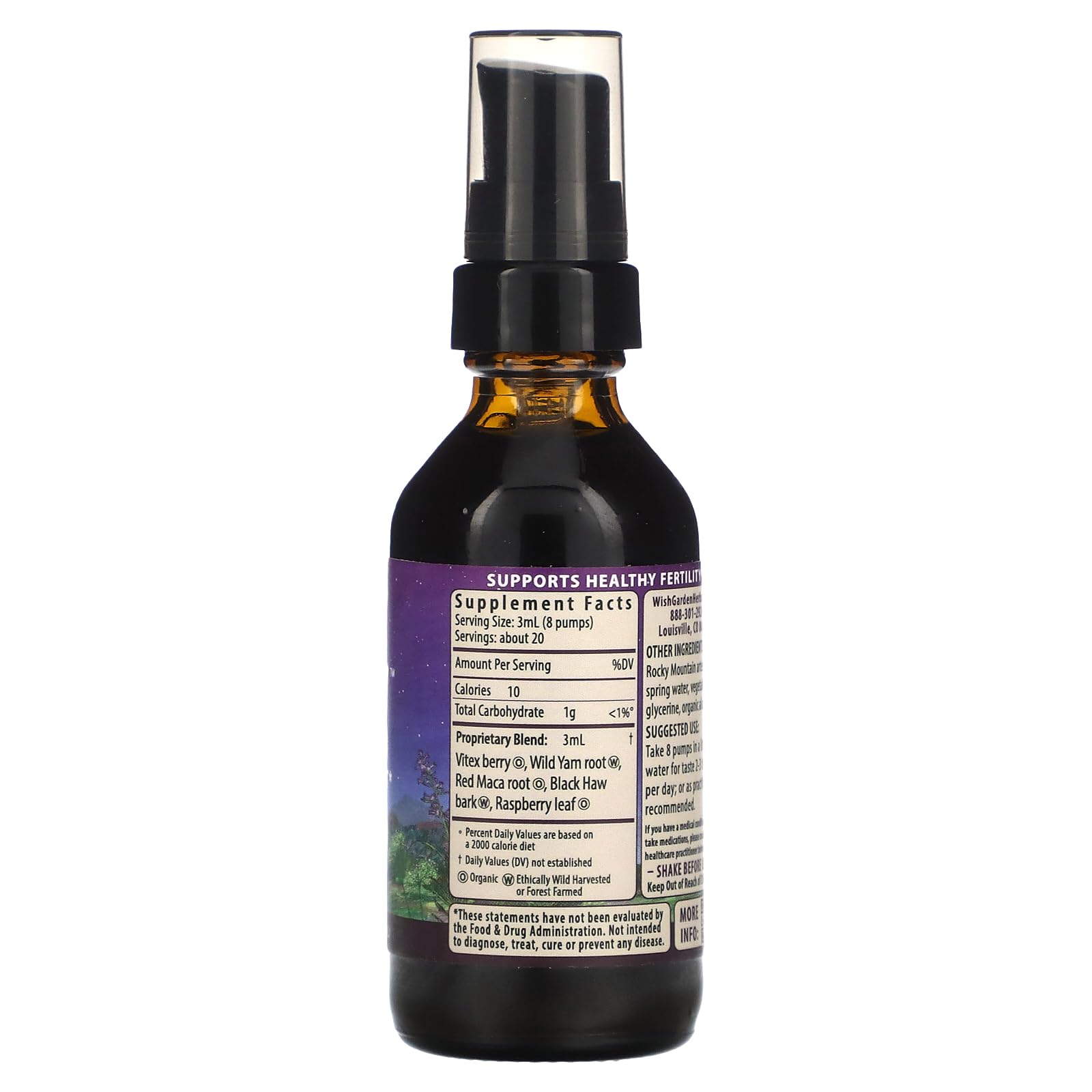 WishGarden Herbs Fertility Prep - All-Natural Fertility Herbal Supplement with Vitex, Red Maca & Raspberry Leaf, Supports Healthy Hormone Balance for Women, Optimal Uterine Health & Conception, 2oz WishGarden uk supplements
