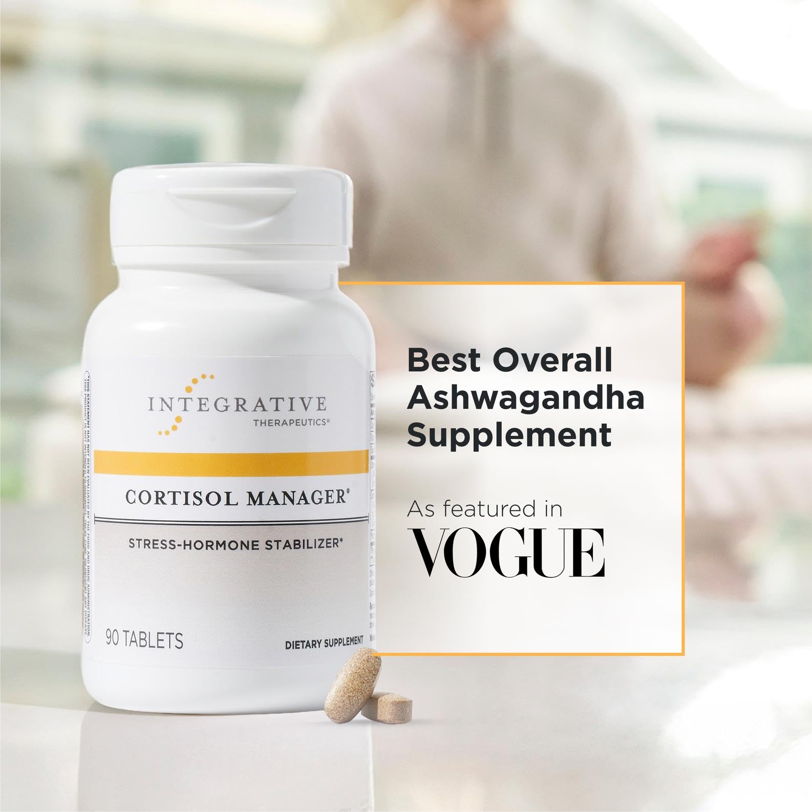 Integrative Therapeutics Cortisol Manager - Balance Cortisol & Support Relaxation for Restful Sleep* - Includes Ashwagandha & L-Theanine for Confidence with Less Stress* - 90 Tablets (45 Servings) Integrative Therapeutics uk supplements