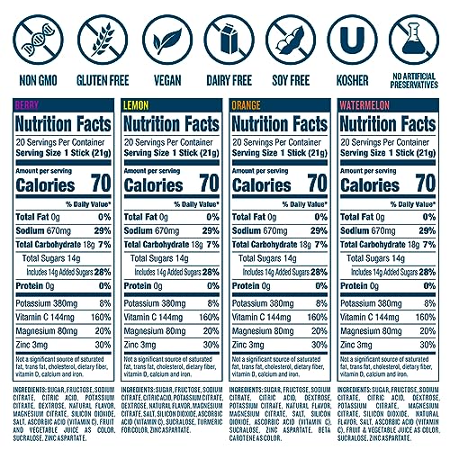 DripDrop Hydration - Electrolyte Powder Packets - Watermelon, Berry, Orange, Lemon DripDrop uk supplements