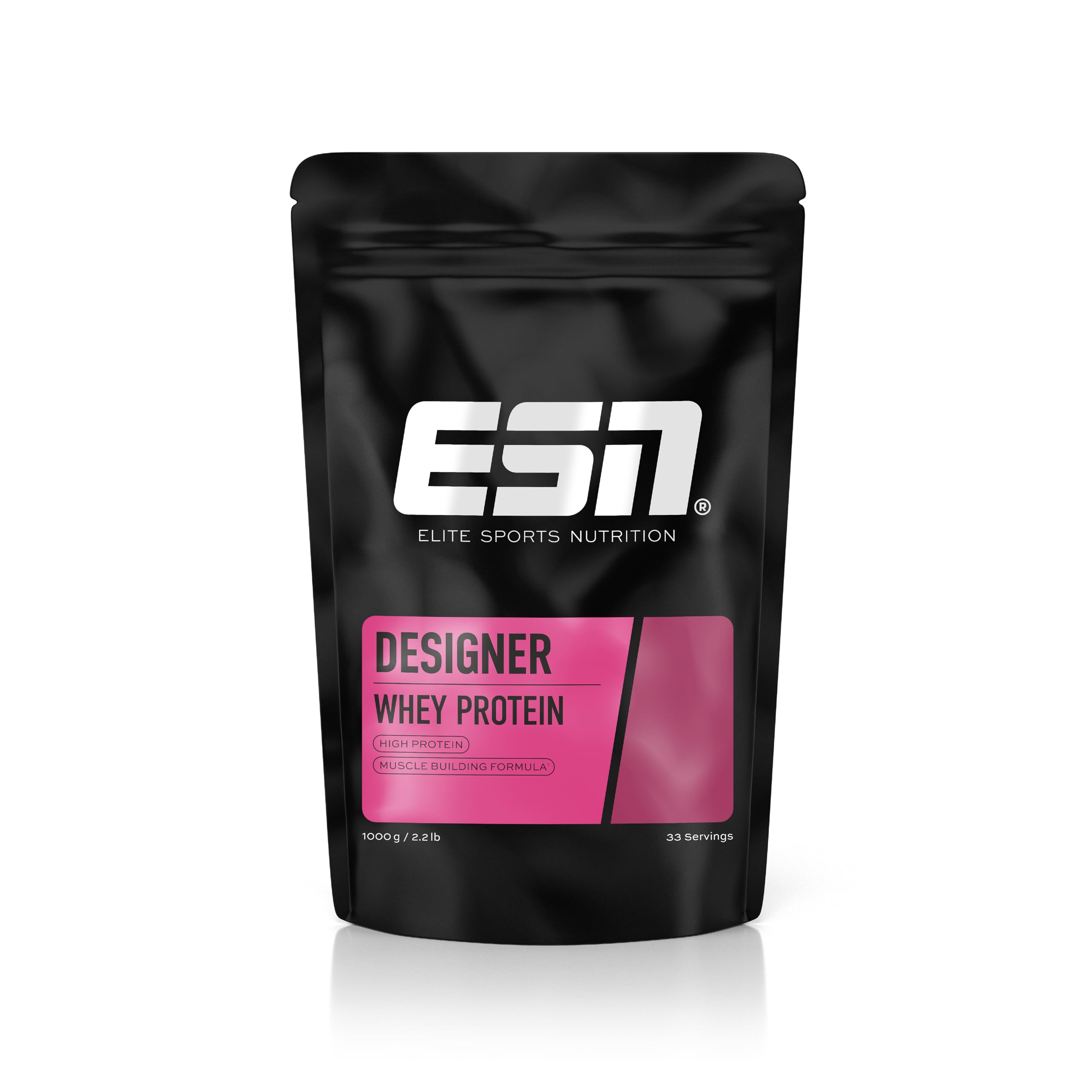 ESN Designer Whey Protein Powder, Strawberry, 1000 g, 2.2 lbs, 33 Servings ESN uk supplements