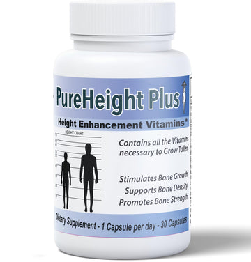 Height Growth Vitamins Grow Taller - Increase Bone Strength Bone Density Bone Growth PURE BIOTECHNOLOGIES uk supplements