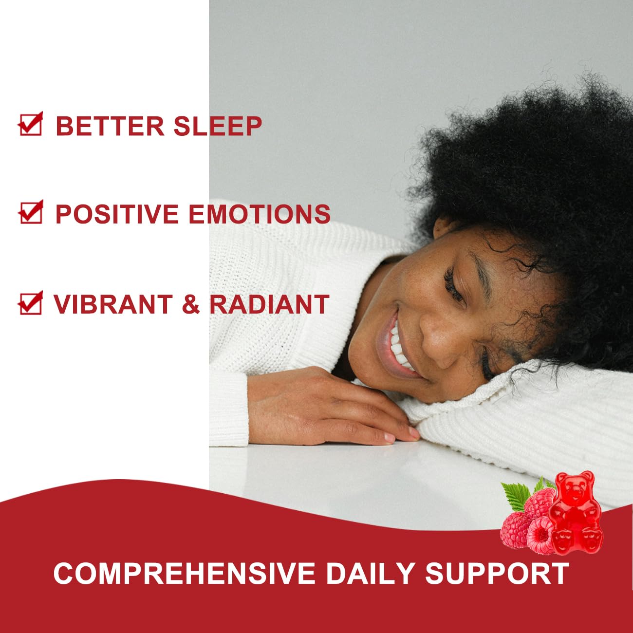 Cofure Triple Magnesium Complex 900 mg, Magnesium Glycinate, Citrate, Malate with Potassium, Calcium, Vitamin B6 for Calm & Sleep - Vegan, Non-GMO, Gluten Free - 120 Raspberry Gummies for Adults Cofure uk supplements