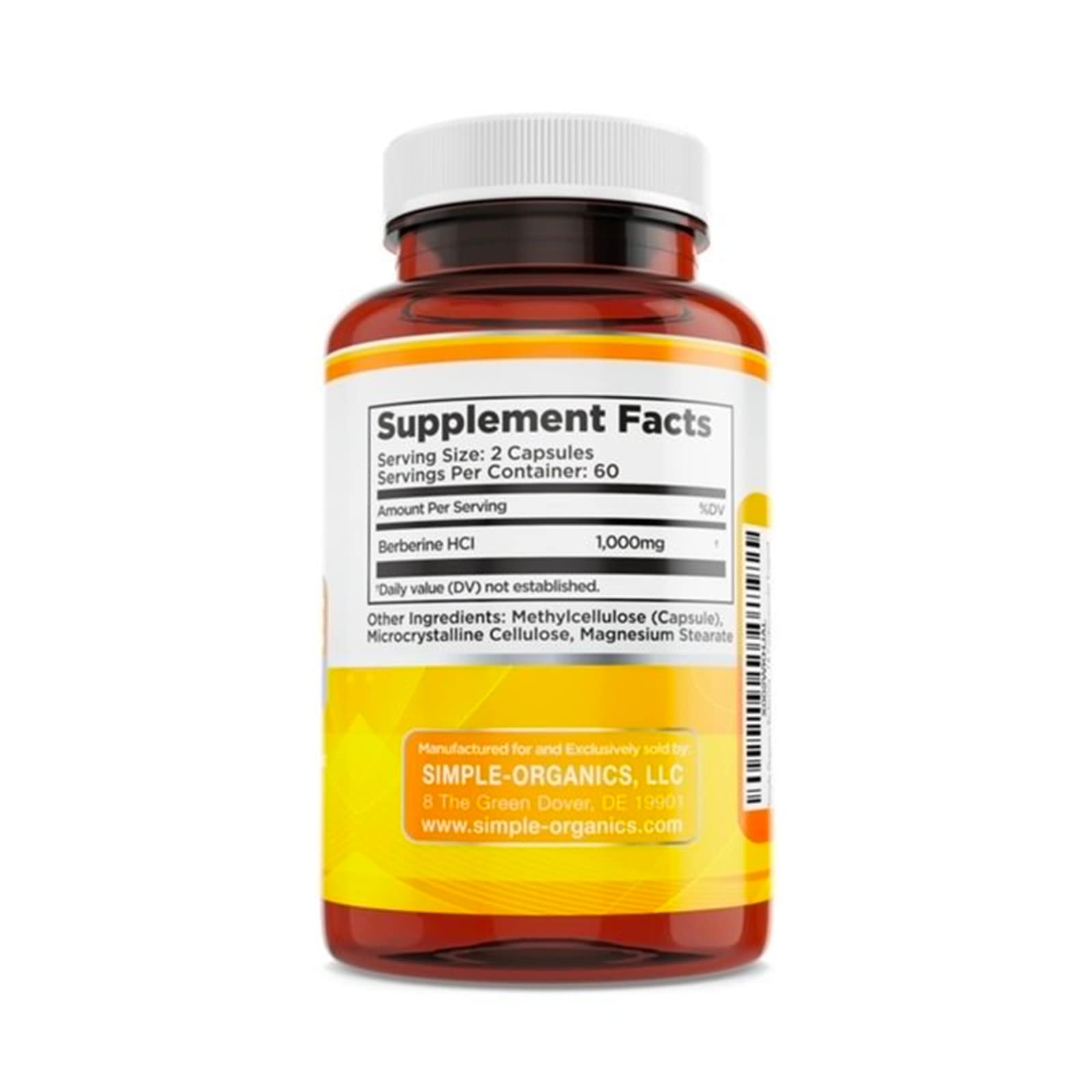 Simple-Organics Berberine 500mg (1000mg Per Serving) for Supports Healthy Immune Simple-Organics uk supplements
