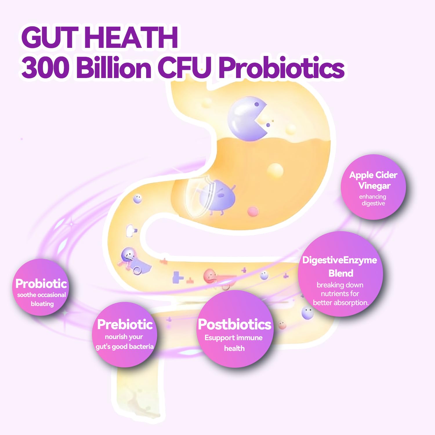 exdoo 3-in-1 Probiotic Gummies Prebiotic+Probiotic+Postbiotic with Organic Spirulina Chlorella Immune Gut & Digestive Support 90 Count exdoo uk supplements