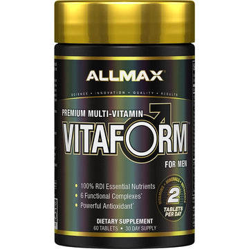 ALLMAX Nutrition Premium Vitaform, Performance Vitamin for Men, 60 Tablets ALLMAX uk supplements