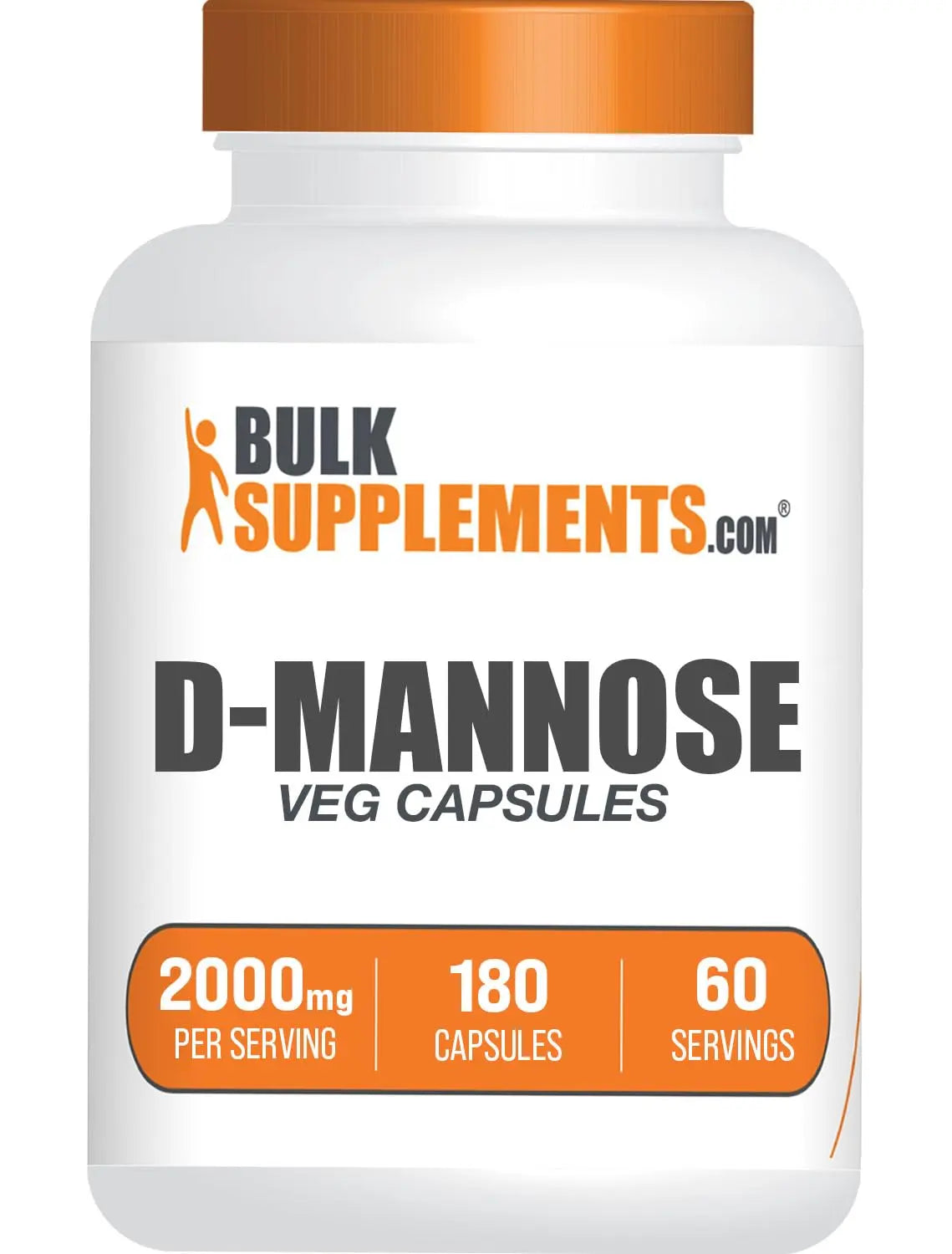 BulkSupplements.com D-Mannose Capsules - D-Mannose Supplement, for Urinary Tract Support - Vegan & Gluten Free, 3 Capsules per Serving (2000mg), 180 Count (Pack of 1) BulkSupplements uk supplements