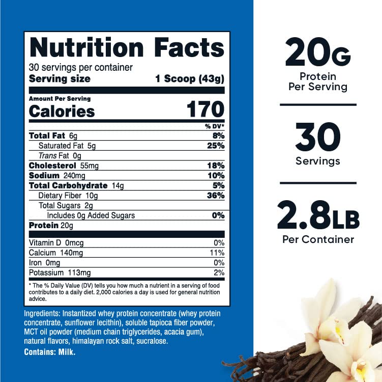 Nutricost Meal Replacement Shake Powder (Vanilla), 30 Servings - Protein, Non-GMO Nutricost uk supplements