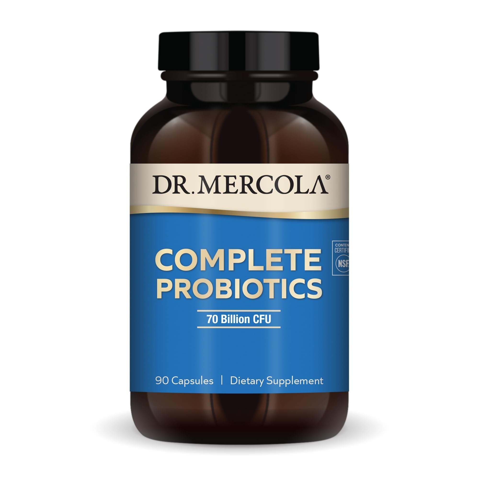 Dr. Mercola Complete Probiotics - 70 Billion CFU - Supports Immune, Digestive & Gut Health - Features 10 Strains - Shelf Stable - GMO-Free, Gluten-Free & Soy-Free - 90 Capsules (90 Servings) Dr. Mercola uk supplements