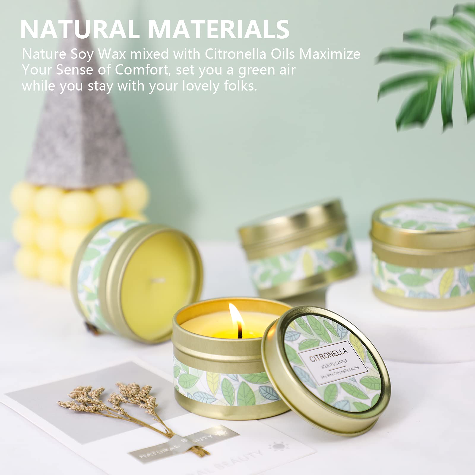 Citronella Candles Outdoor, Scented Candles, Summer Soy Wax Candles, Lemongrass Candles STRN uk supplements