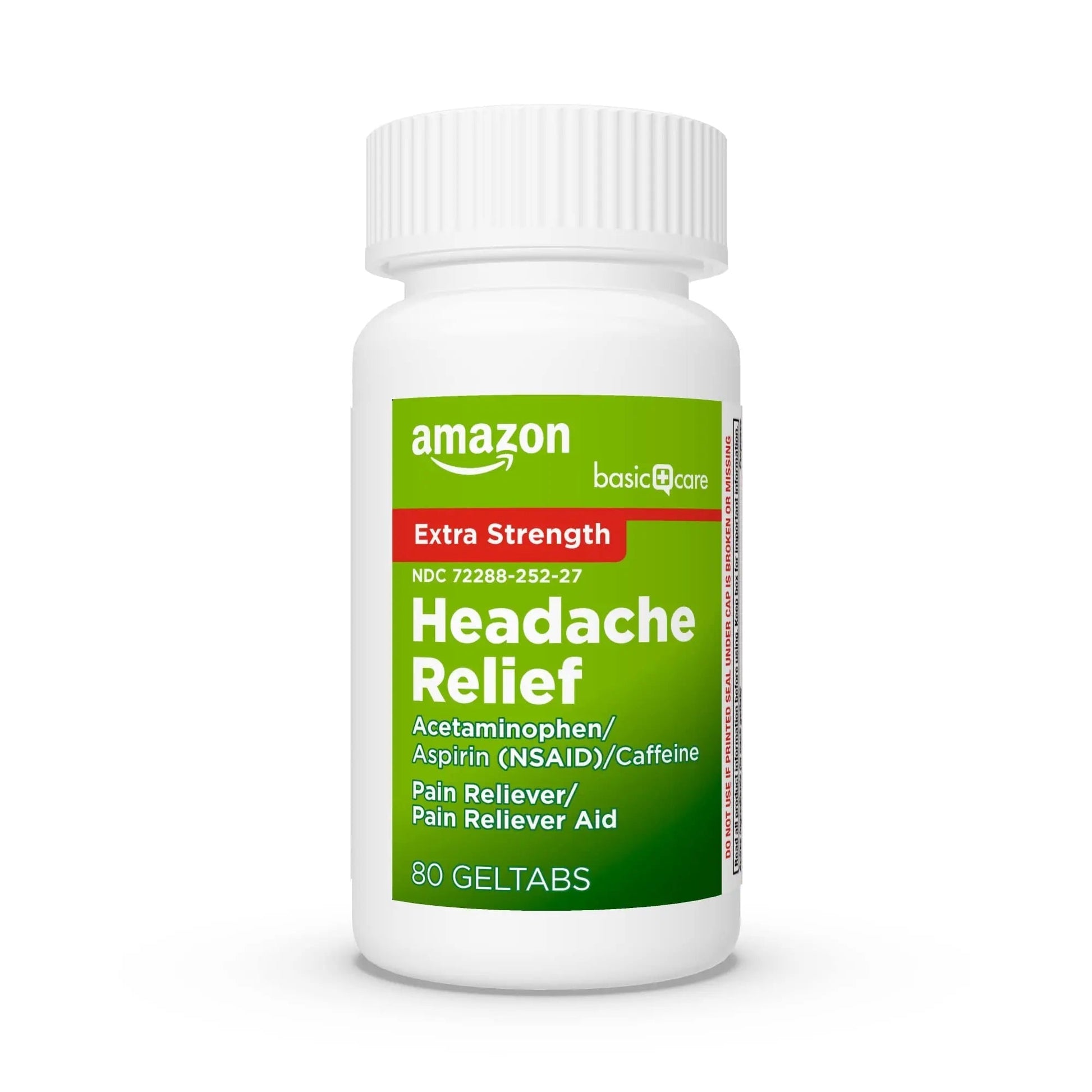 Amazon Basic Care Extra Strength Headache Relief Geltabs, Pain Reliever for Arthritis, Menstrual Pain and Cramps, 80 Count Amazon Basic Care uk supplements