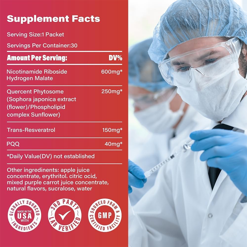 Zoone Nutra NAD Supplement 1200mg with Nicotinamide Riboside, PQQ & Resveratrol – Advanced Cellular Energy & Longevity Support – Anti-Aging Formula for Mental Clarity – 30 Packets Zoone Nutra uk supplements