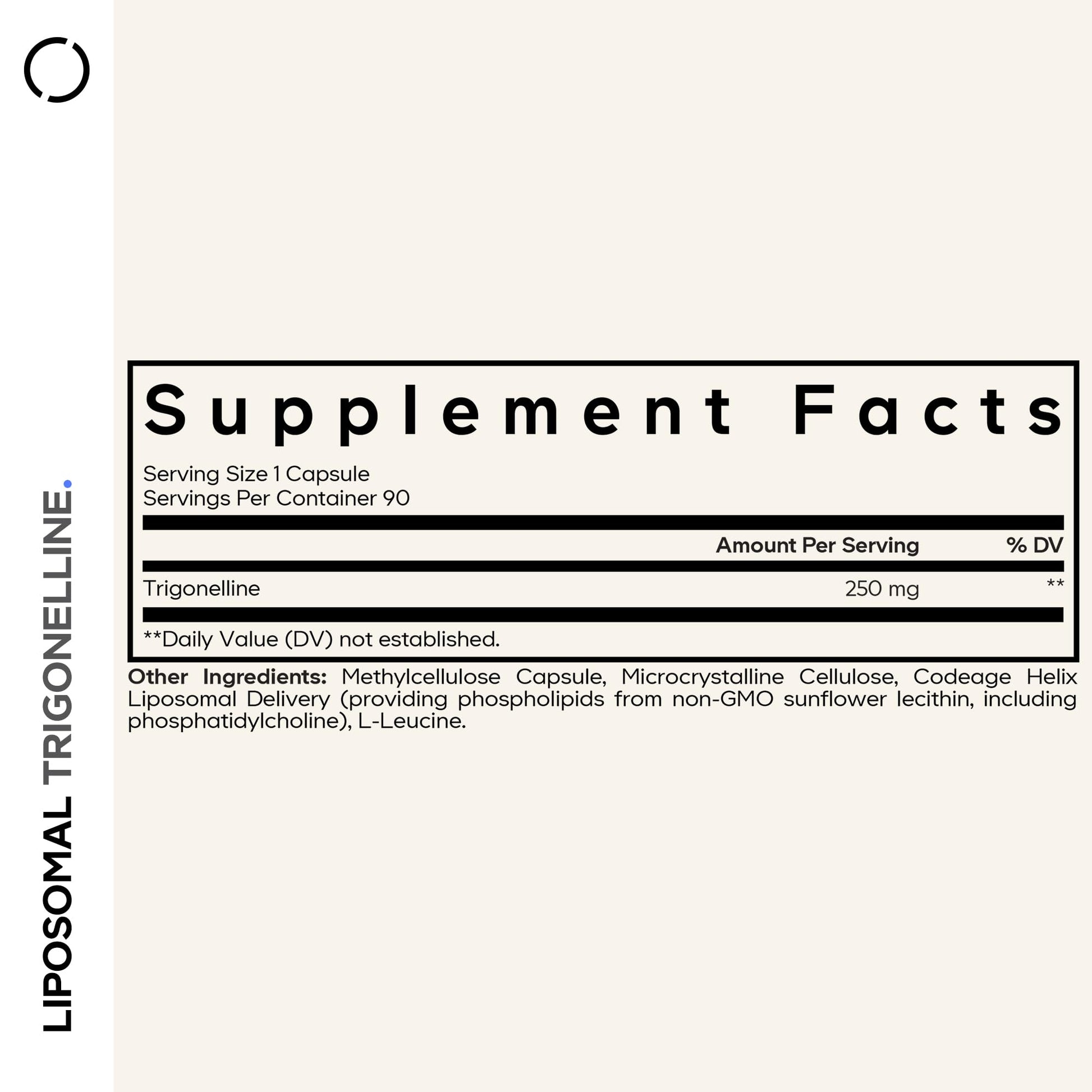 Codeage Liposomal Trigonelline - 250 mg Per Capsule - 3-Month Supply - Plant-Based Alkaloid - Liposomal Delivery for Bioavailability - Metabolic Health Support - Vegan Nootropic Non-GMO - 90 Capsules Codeage uk supplements