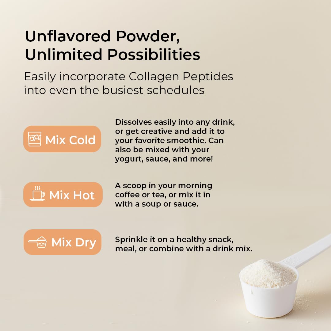 VitaMedica Collagen Peptides Powder for Women & Men - Healthy Hair, Skin, Nails, Bones and Joints - Hydrolyzed Types I & III, Grass-Fed, Pasture-Raised Protein, Zero Sugar - 30 Servings VitaMedica uk supplements