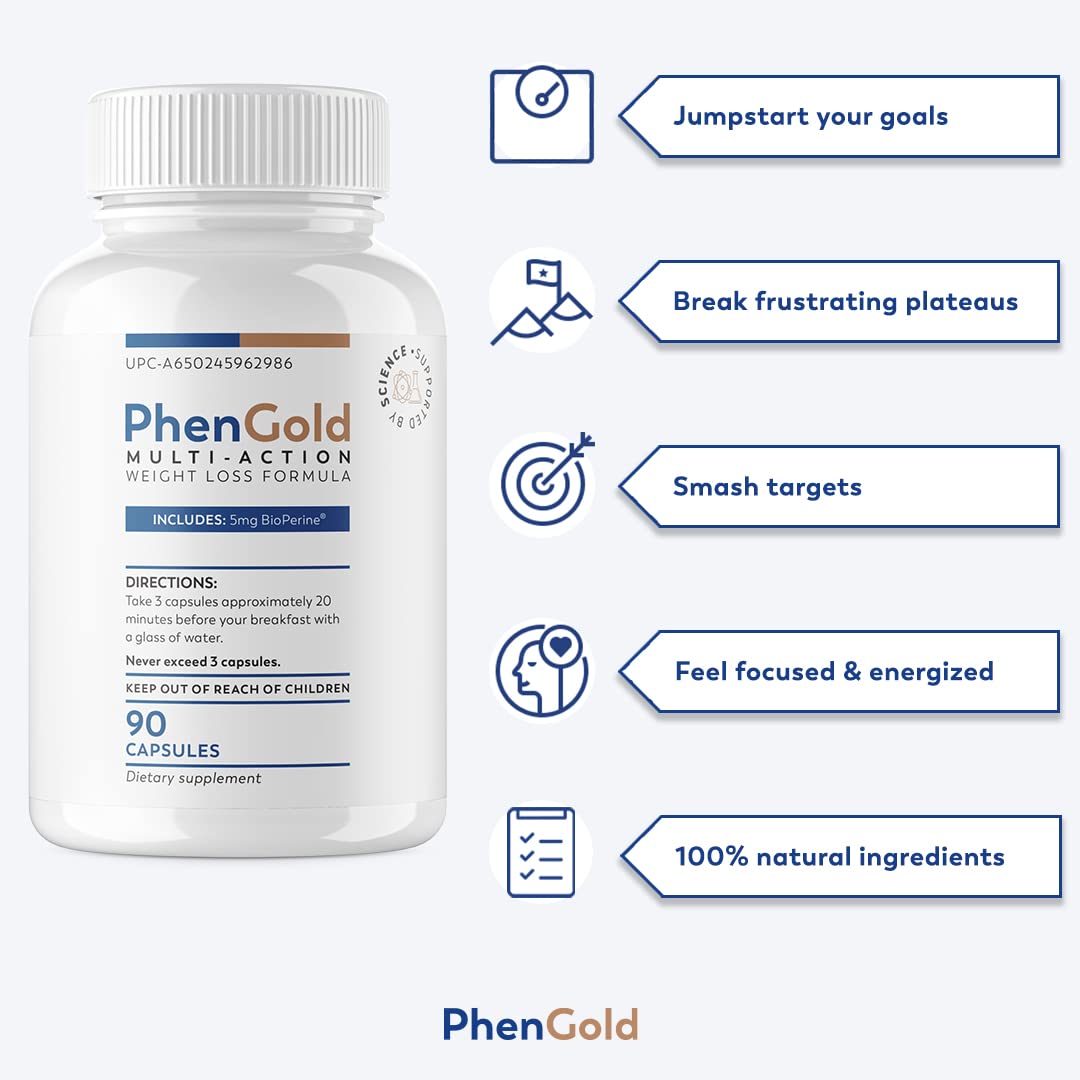 PhenGold Pills, Original Multi-Action Weight Management Formula with Green Tea PhenGold uk supplements