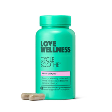 Love Wellness Cycle Soothe Supplement | Promotes a Happy Mood | Helps with PMS Hormones, Stress Relief, & Improves Mood | 60 Capsules Love Wellness uk supplements
