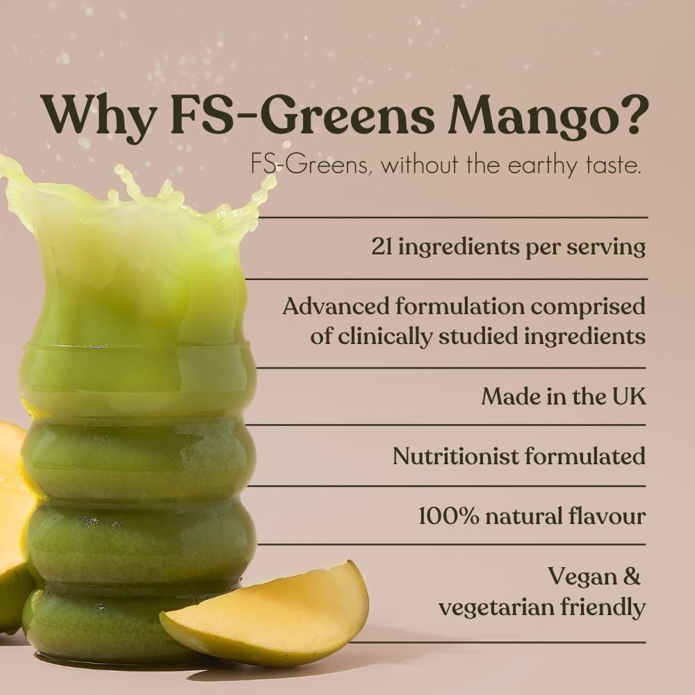 FS-Greens | 21 Advanced Greens, Superfoods, and Adaptogens Including KSM-66 Free Soul uk supplements