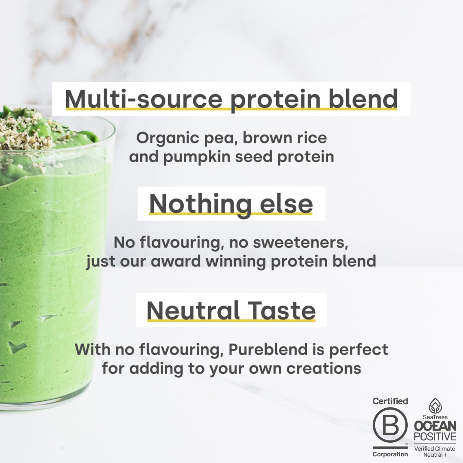 Form Pureblend Protein - Unflavoured and Unsweetened Vegan Protein Powder Form uk supplements