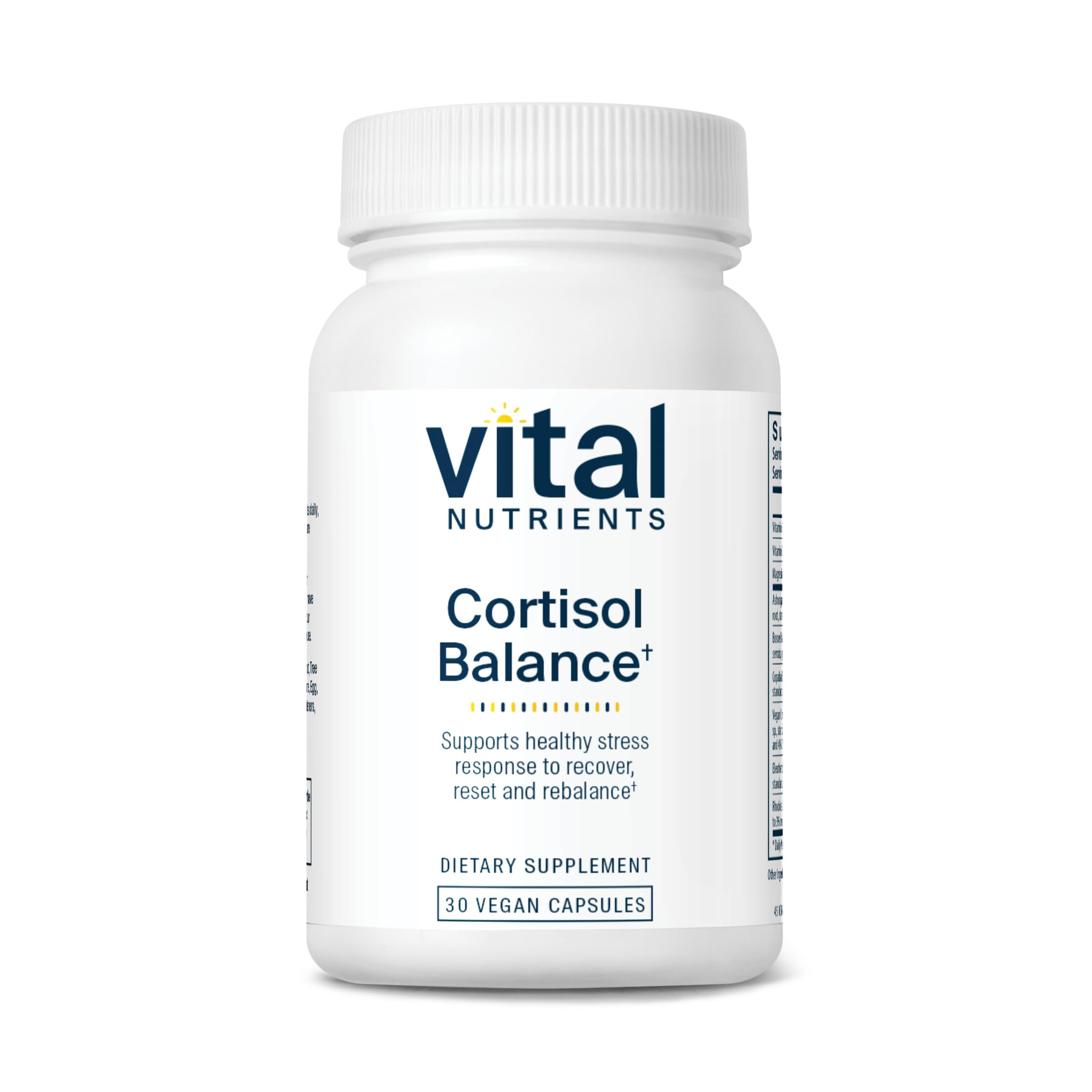 Vital Nutrients Cortisol Balance - Vegan Stress Relief Supplement - Cortisol Manager Supports Energy & Stress Levels - Ashwagandha & Magnesium for Relaxation - Gluten, Dairy, Soy Free - 30 Capsules Vital Nutrients uk supplements