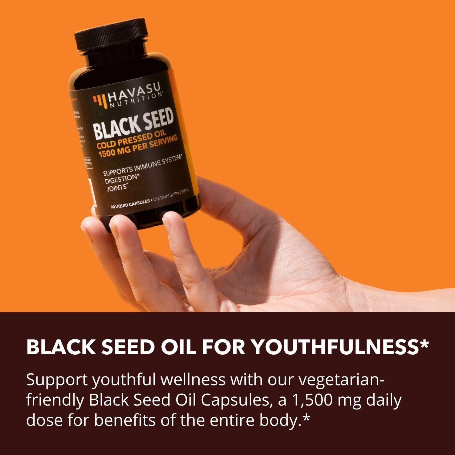 Black Seed Oil Nigella Sativa Cold-Pressed Capsules | 1500mg Black Cumin Seed Oil HAVASU NUTRITION uk supplements
