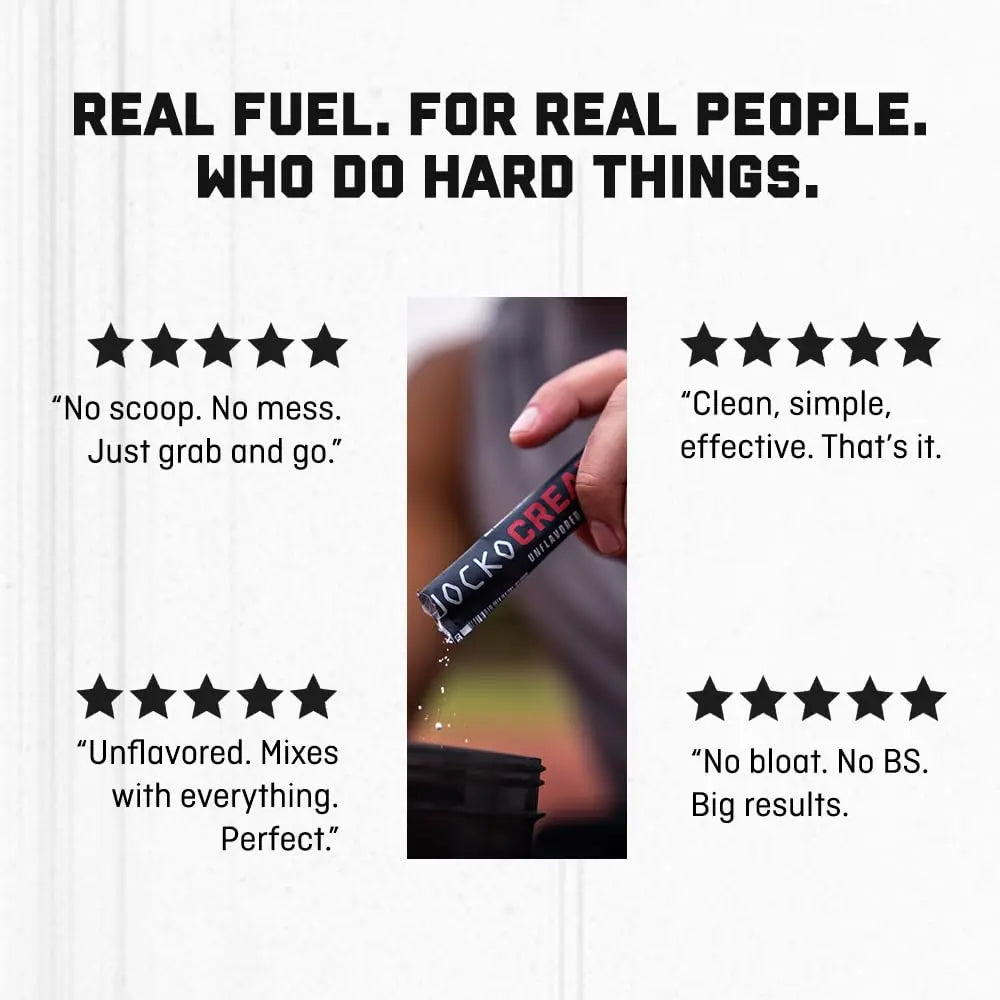 Jocko Fuel Creatine Monohydrate Stick Packs - Pure Micronized Travel Size Powders for Men & Women, Supports Muscle Growth, Strength, Recovery & Cognition, Jocko Fuel uk supplements