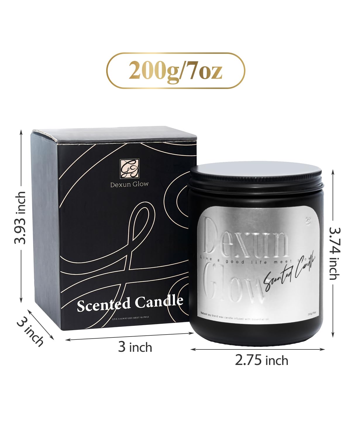 Aromatherapy Candle, Handcrafted with Natural Soy Wax and Essential Oils for Home Scented Appreciation Dexun Glow uk supplements