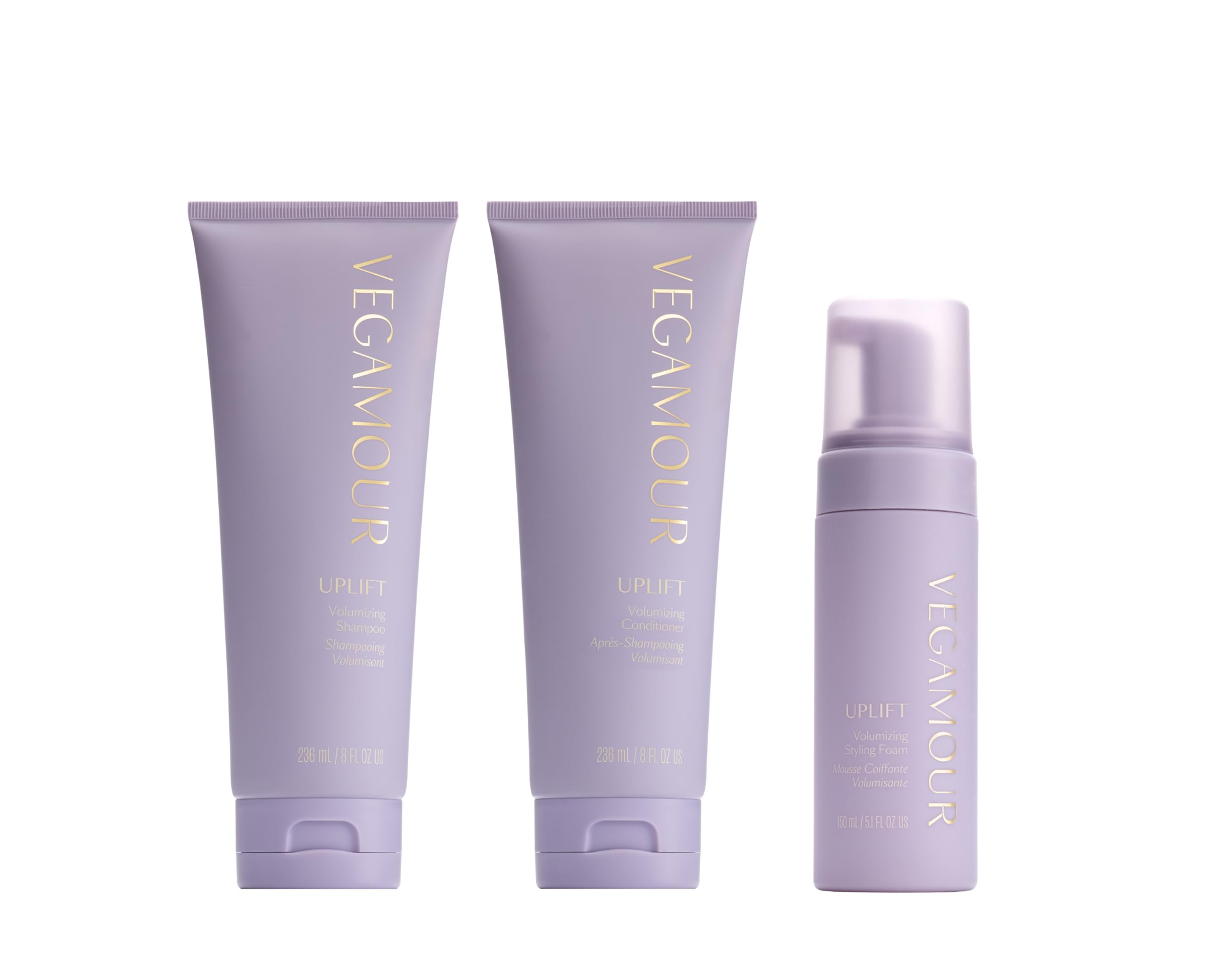Uplift Volume Trio Kit with Shampoo, Conditioner, & Styling Foam for Volumizing & Fuller Looking Hair VEGAMOUR uk supplements