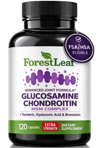 ForestLeaf Glucosamine Chondroitin MSM Joint Supplement Complex - 1200mg - 120 Caps ForestLeaf uk supplements