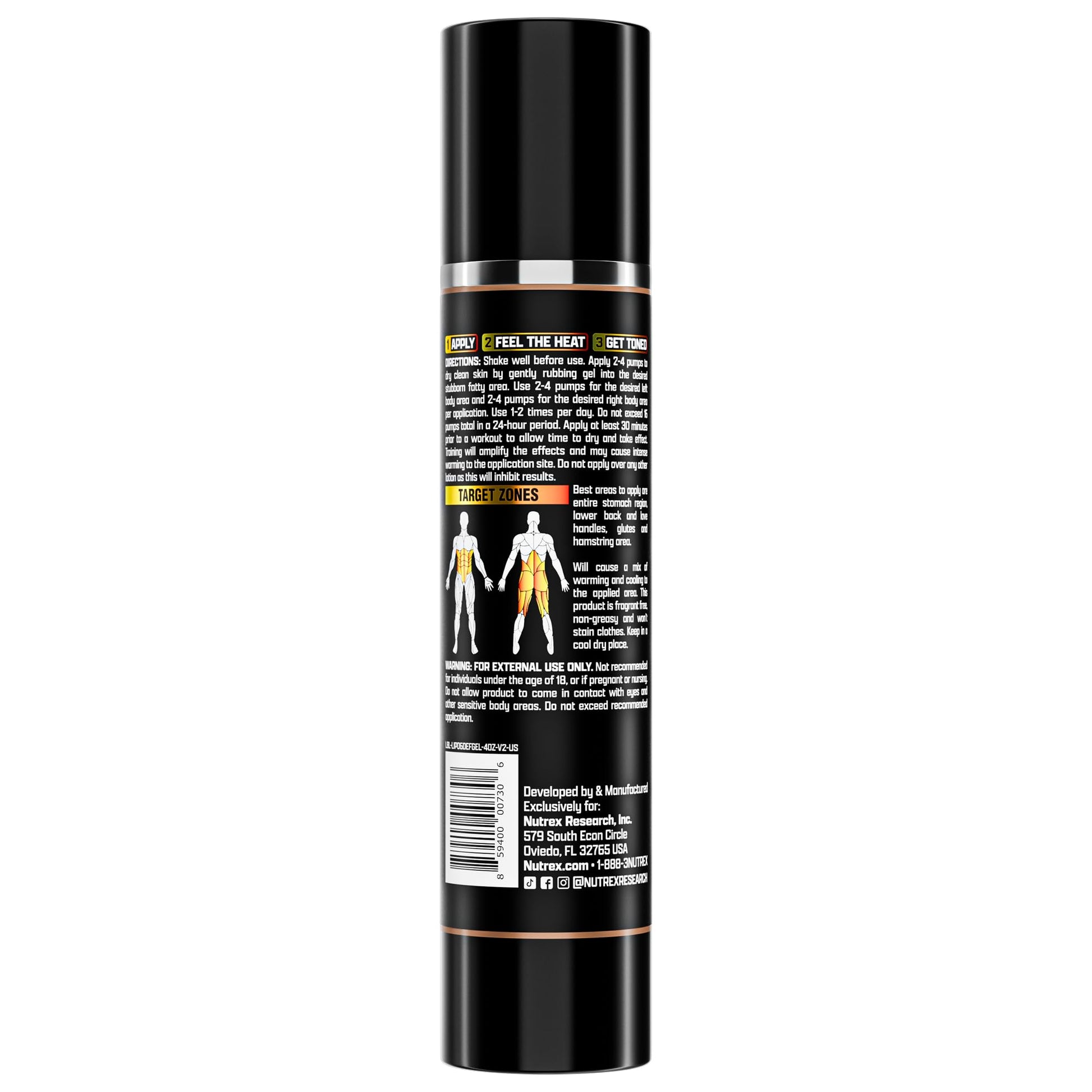Lipo 6 Defining Gel Fast Acting Fat Burning Cream for Men & Women | Targets Stubborn Nutrex Research uk supplements