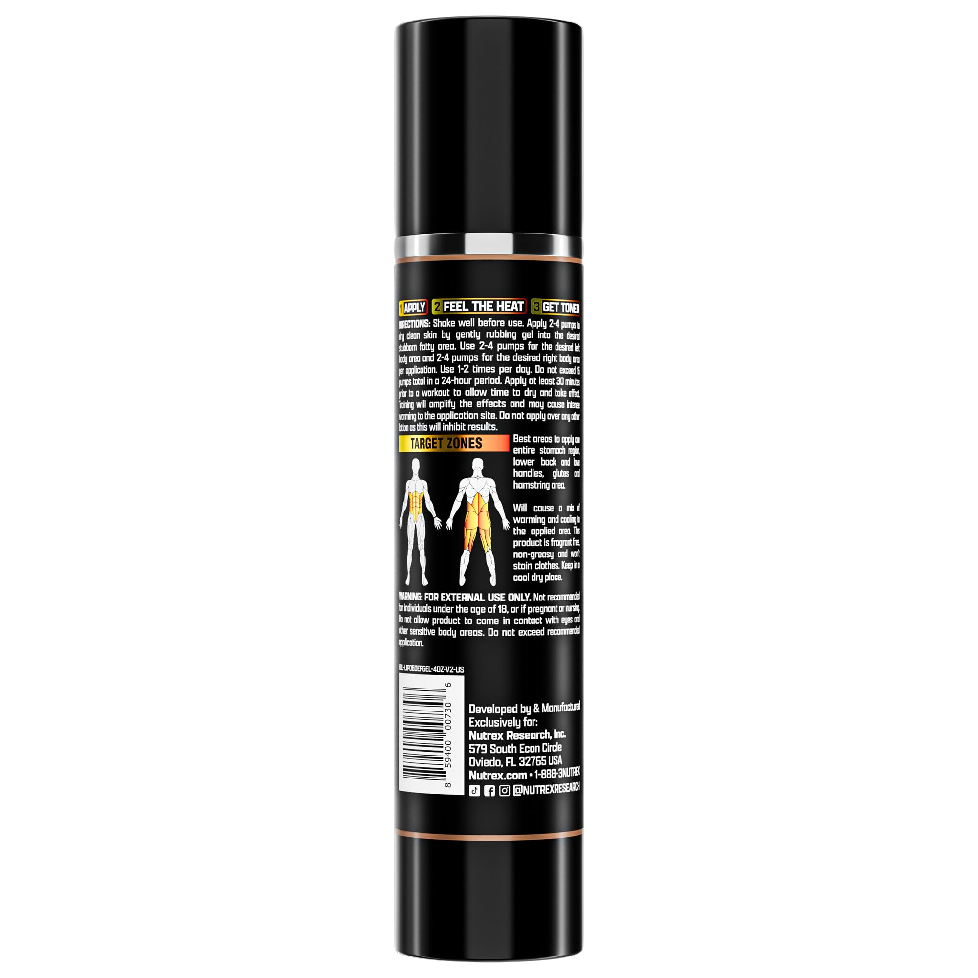 Lipo 6 Defining Gel Fast Acting Fat Burning Cream for Men & Women | Targets Stubborn Nutrex Research uk supplements