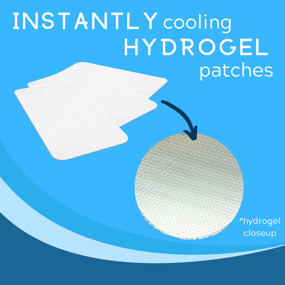 Medagel Migraine Relief Patch, Cooling Patches for Migraine, Fever, Hormone, & Headaches, Mess & Odor-Free Hydrogel Cooling, Made in The USA, 1 Pack (4 x Patches) White Medagel uk supplements