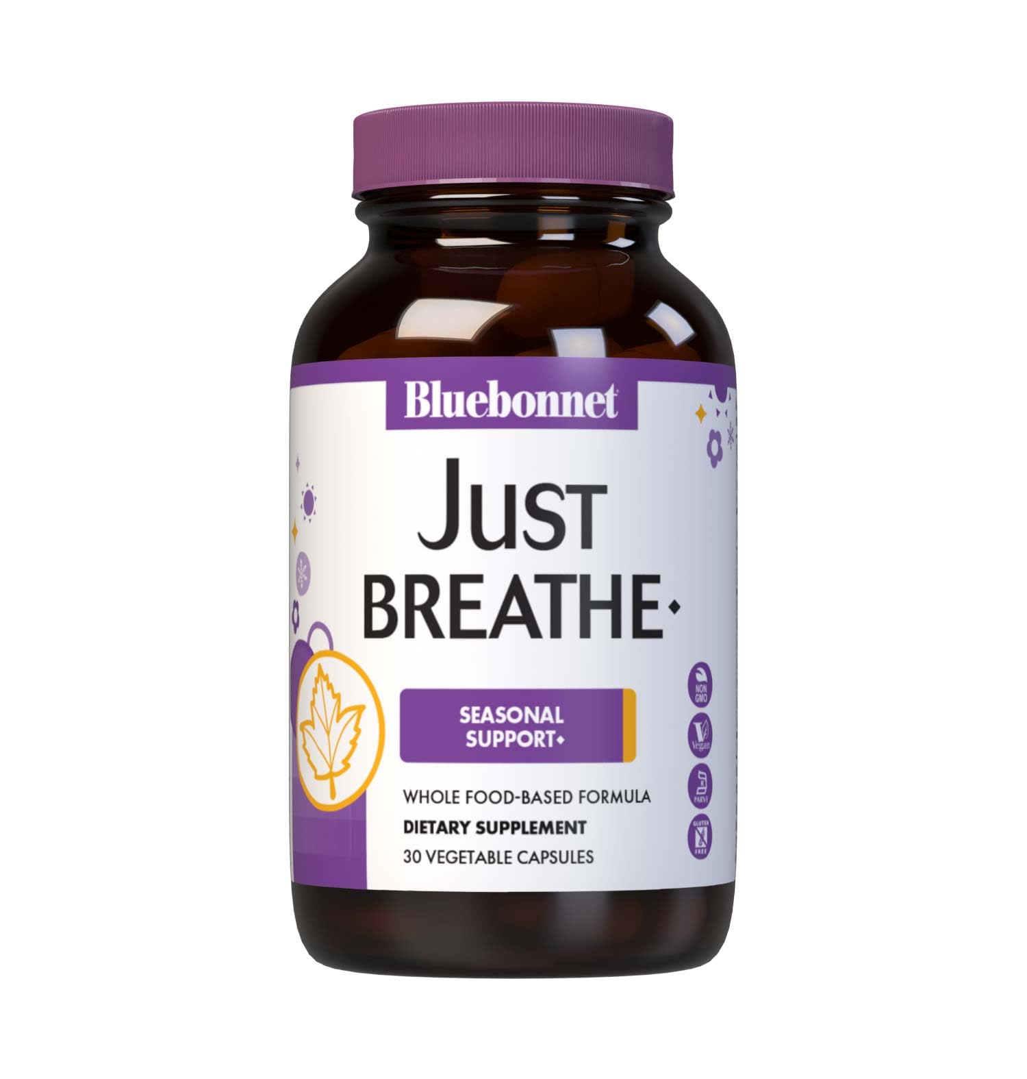 Bluebonnet Nutrition JustBreathe, Seasonal Support*, Non-GMO, Kosher Certified, Gluten-Free, Soy-Free, Dairy-Free, 30 Vegetable Capsules, 15 Servings BlueBonnet uk supplements