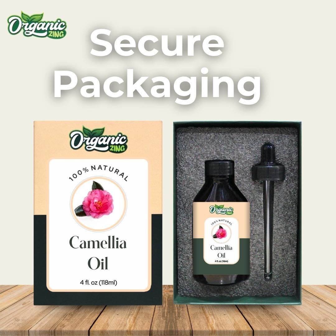 Organic Zing Camellia (Camellia Japonica) Oil | Pure & Natural Carrier Oil for Skincare, Hair Care & Massage ORGANIC ZING uk supplements