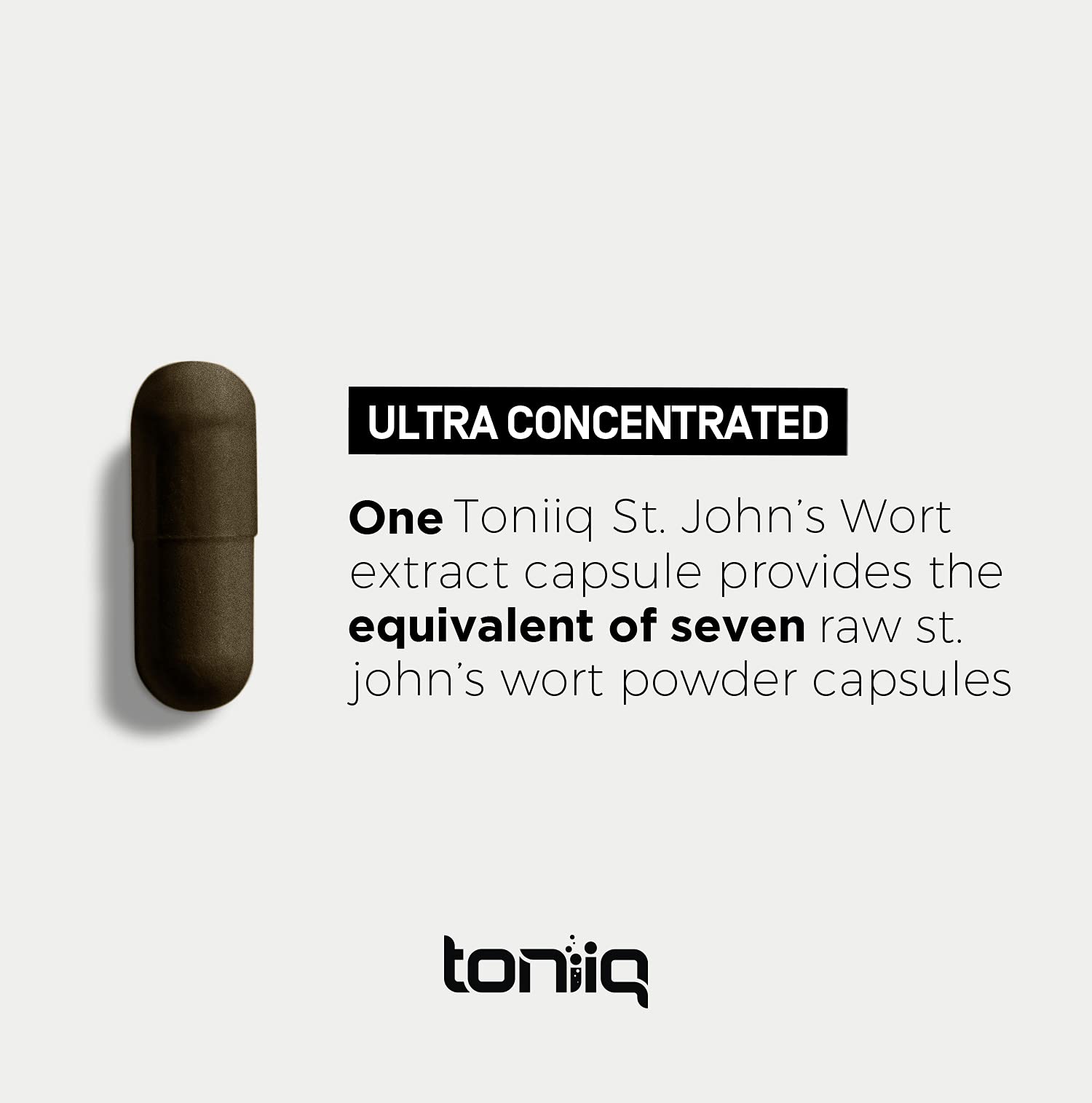 1,000mg Ultra High Strength St. John's Wort Capsules (Non-GMO) - 7X Concentrated Toniiq uk supplements