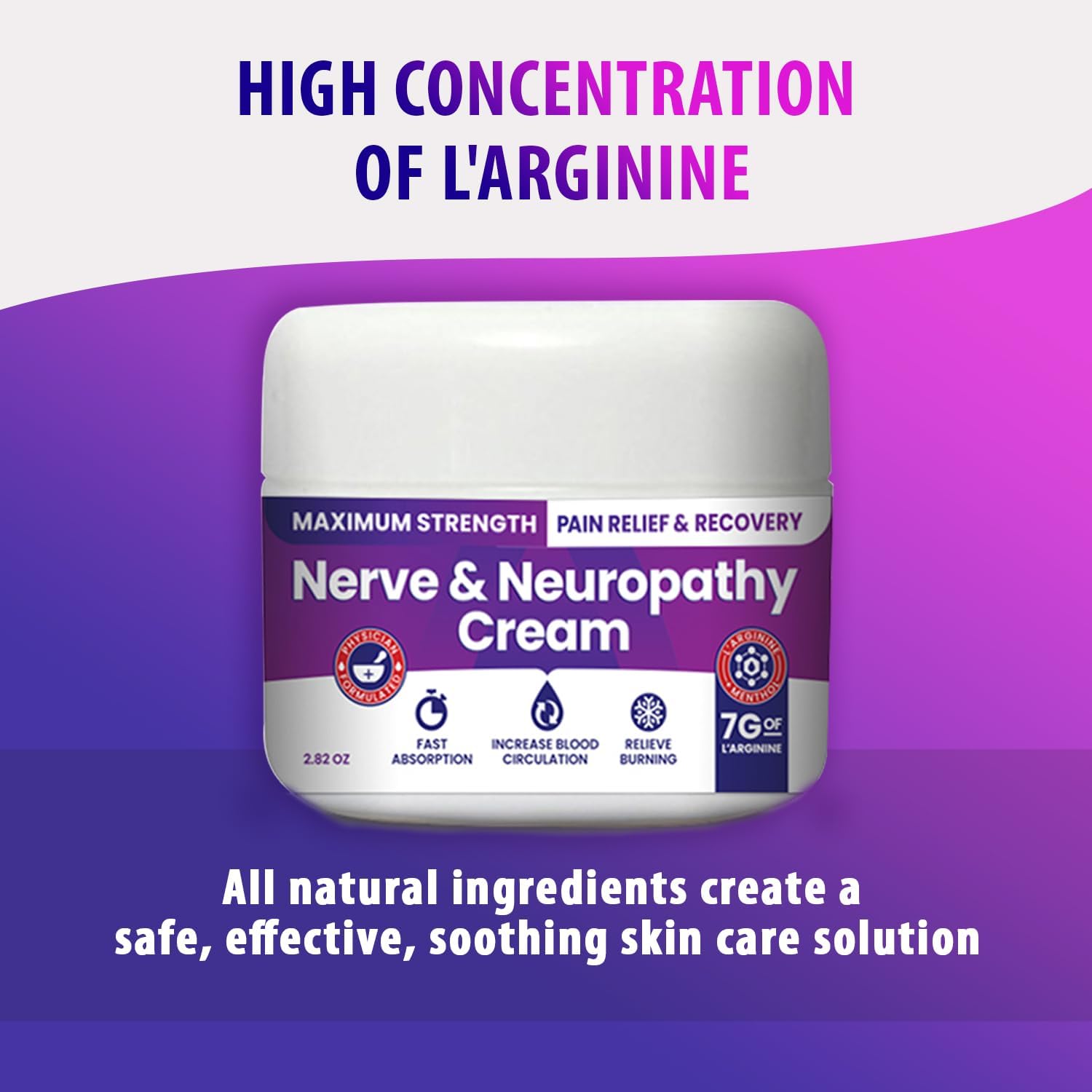 Nerve and Neuropathy Cream – Plant Powered Relief for Foot, Hands, Legs, Toes Includes 7grams of L’Arginine; Vitamin B6, Arnica, Aloe -2.82oz M PAIN MANAGEMENT TECHNOLOGIES uk supplements