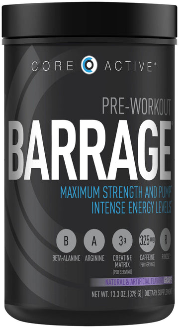 (CORE)ACTIVE Barrage Pre Workout Powder - Preworkout for Women & Men, Creatine (CORE)ACTIVE uk supplements