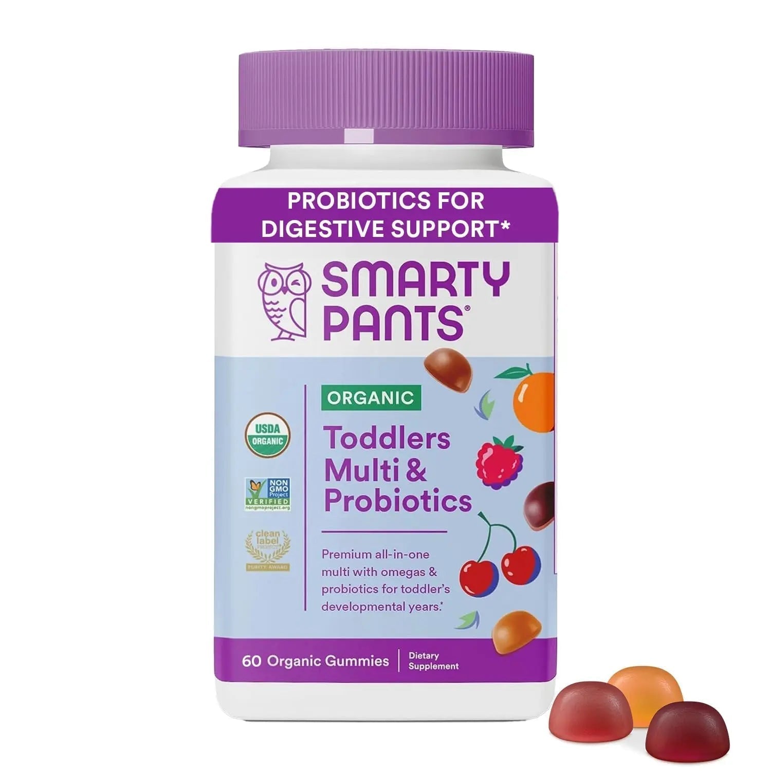 SmartyPants Organic Toddler Multivitamin Gummies & So Cozy Leave in Conditioner for Kids' Curly Hair, 60 Count SmartyPants uk supplements