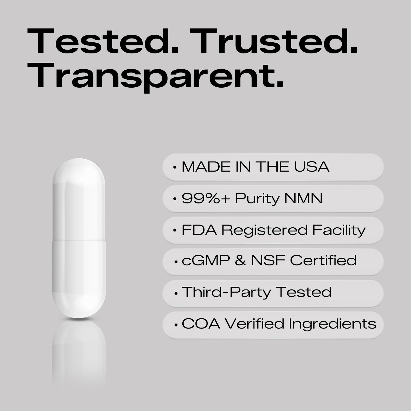 PEPAX NMN Supplement 500mg - 99% Pure NMN Supplement Capsules for Increased NAD Levels & Healthy Aging - Third Party Tested Stabilized Capsules, cGMP Certified, 90 Liposomal NMN (45 Servings) PEPAX uk supplements