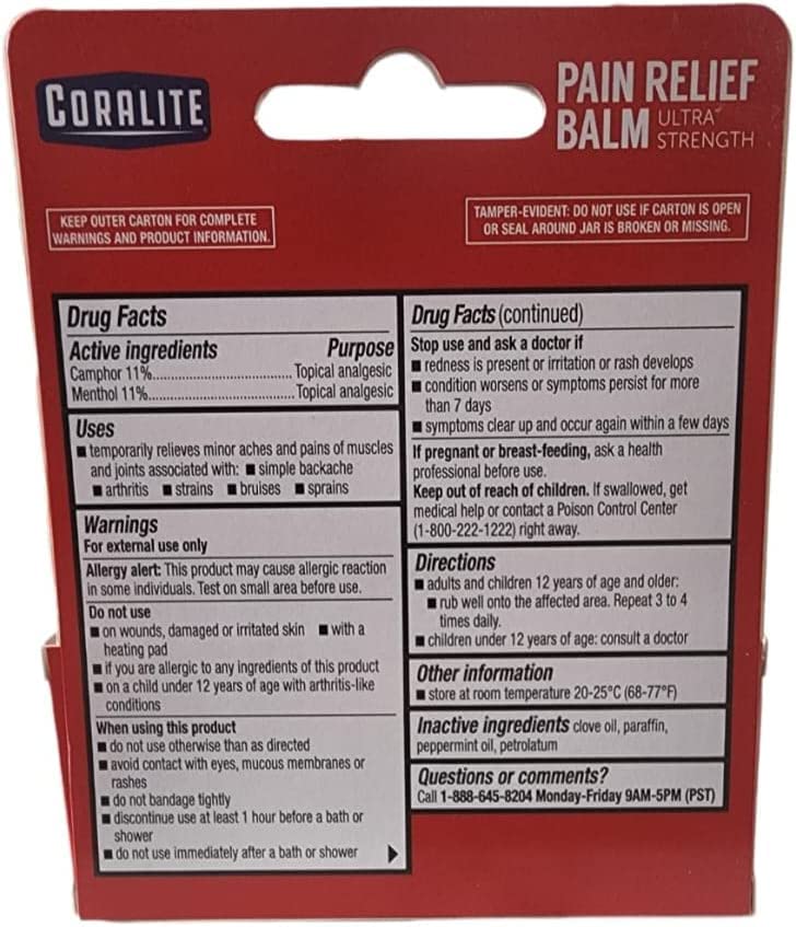[3-Pack] Coralite Ultra Strength Pain Relief Balm by Coralite Coralite uk supplements