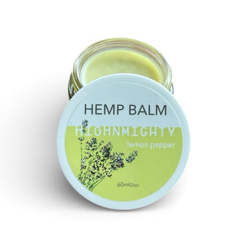 Highnmighty Maximum Strength Lemon Pepper Hemp Balm Salve | Daytime Relief, Relaxing, Natural, Fast-Acting Topical Cream for Muscle Joint Back Knee Shoulder Neck Elbow Hand Foot Relief, 60ml (2oz) Highnmighty uk supplements