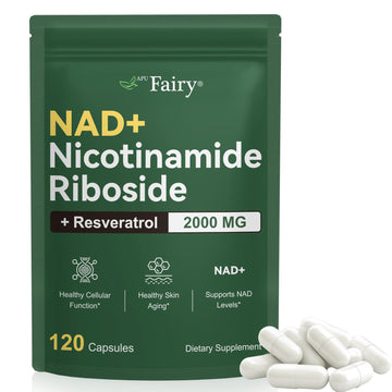 APU.FAIRY NAD Supplement,NAD Nicotinamide Riboside,Extra Strength NAD Alternative Liposomal,Boost NAD & Resveratrol + for Women & Men,Energy Anti-Aging,Cell Regeneration,120 Capsules sack-120 APU.FAIRY uk supplements