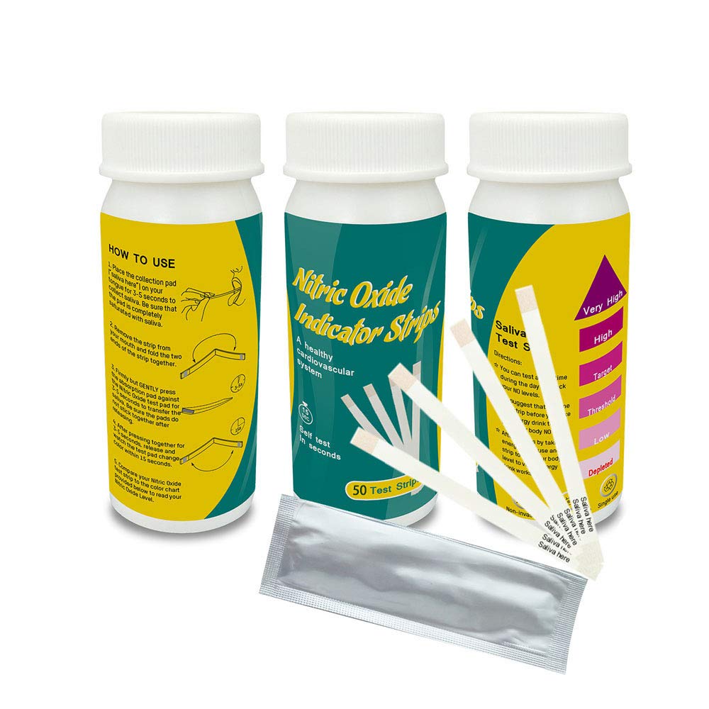 Nitric Oxide Test Strips [50strips]- Nitric Oxide Indicator Strips Work by Measuring The TONNYLAB uk supplements