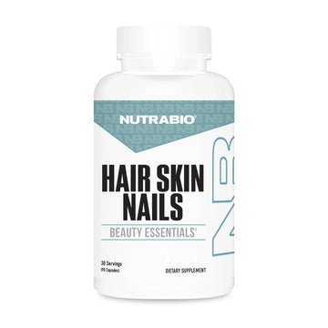 NutraBio Hair Skin Nails Vitamins | Enhanced Collagen Support | Skin Hydration | Hair Growth Vitamins for Women with Biotin, Keratin, Hyaluronic Acid & More - 90 Capsules NutraBio uk supplements