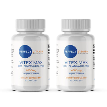 Perfect Vitamin Products Vitex Max DIM + Shatavari – Hormone Balance & Menopause Support for Women – Vegan Blend with Adaptogens for Mood, Cycle & Stress Relief – 4600mg (2-Pack) Perfect Vitamin Products uk supplements