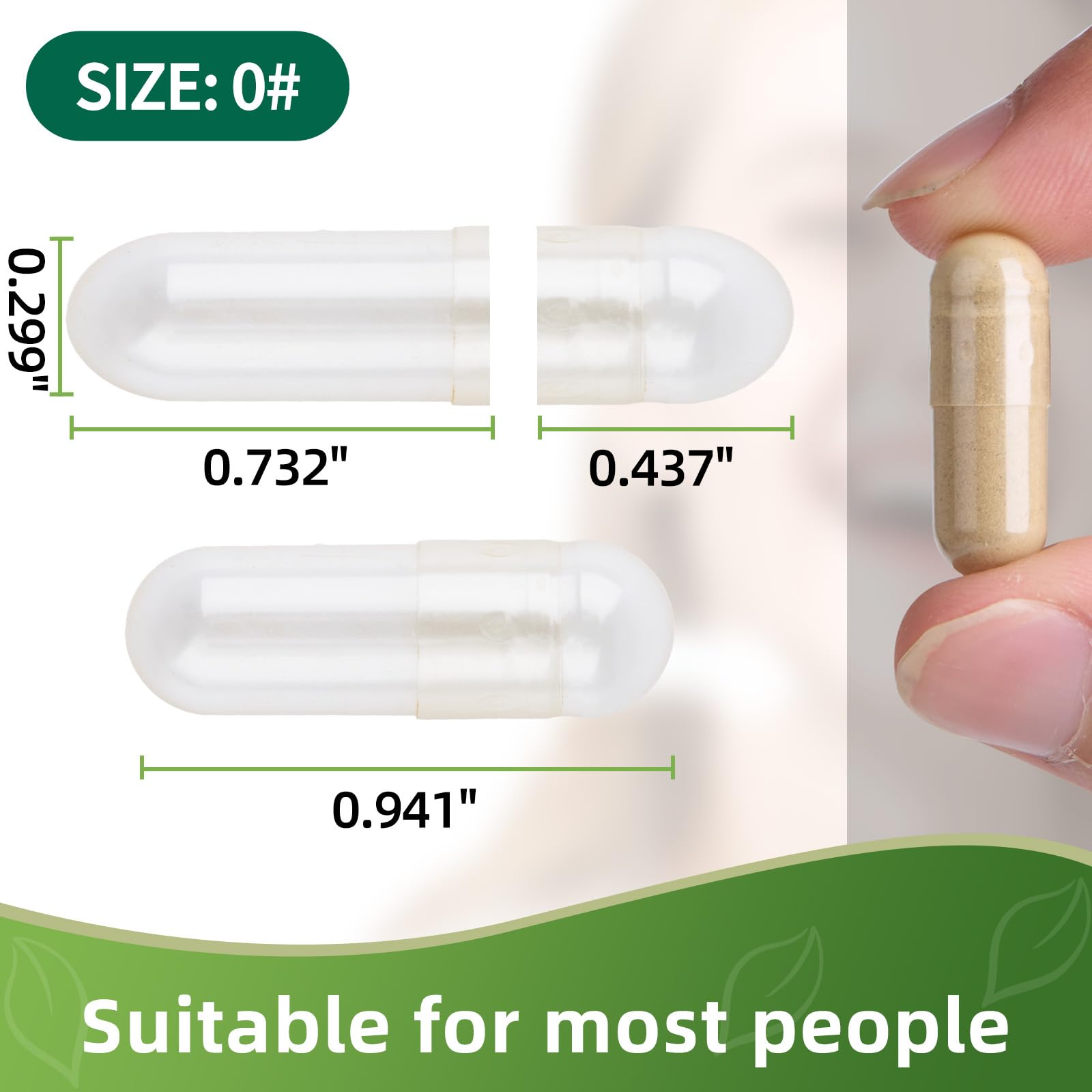 EaccoViigr Size 0 Empty Capsules - 500 Count Clear Empty Pill Capsules with Capsule Filling Kit, Fillable Vegan Vegetarian Capsule Empty for Vitamins, Easy for DIY Supplements EaccoViigr uk supplements